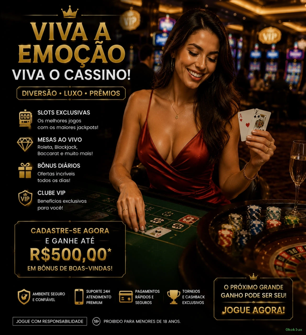 Roleta e blackjack Okoklux